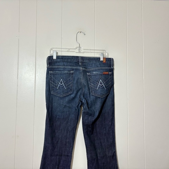7 For All Mankind Jeans Womens Blue Denim Pants A Pocket Bootcut Size 28 - Picture 7 of 10